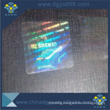 Custom Anti-Counterfeiting Transparent Laser Sticker Hologram Lamination Overlay for Cards